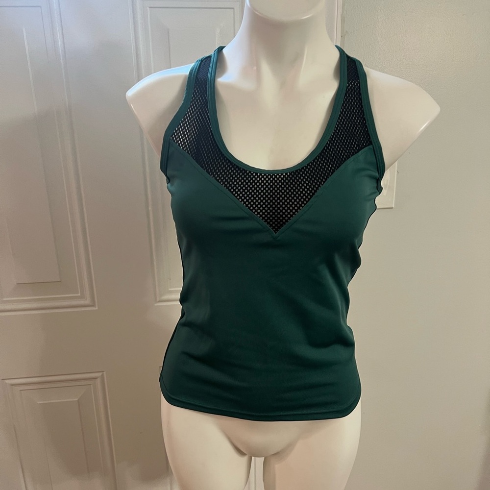 POP Fit Green and Black Tank Top